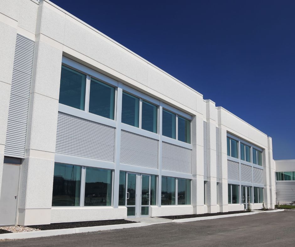 A well-maintained lock on a commercial property's entrance.