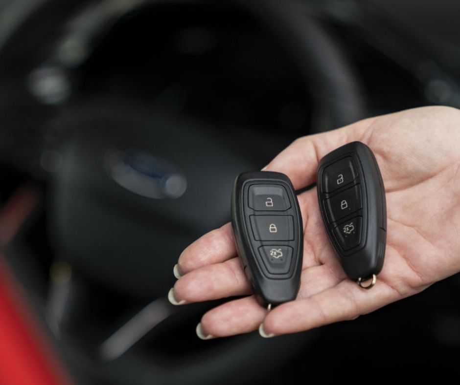 A timeline showcasing the evolution of car keys from traditional to smart.